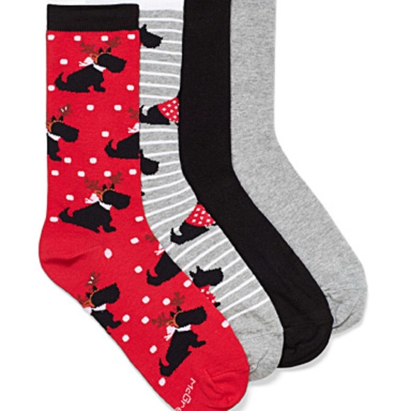 Lot of 4 McGregor festive Scottish terrier socks NWT - Picture 11 of 11